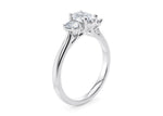 Venice Trilogy Platinum Oval Engagement Ring