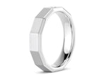 Atlas Brushed  White Gold 18k Wedding Band