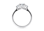 Valencia Trilogy Platinum Oval Engagement Ring