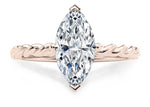Ascot Solitaire Rose Gold 18k Marquise Engagement Ring
