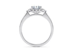Hampstead Halo Platinum Asscher Engagement Ring