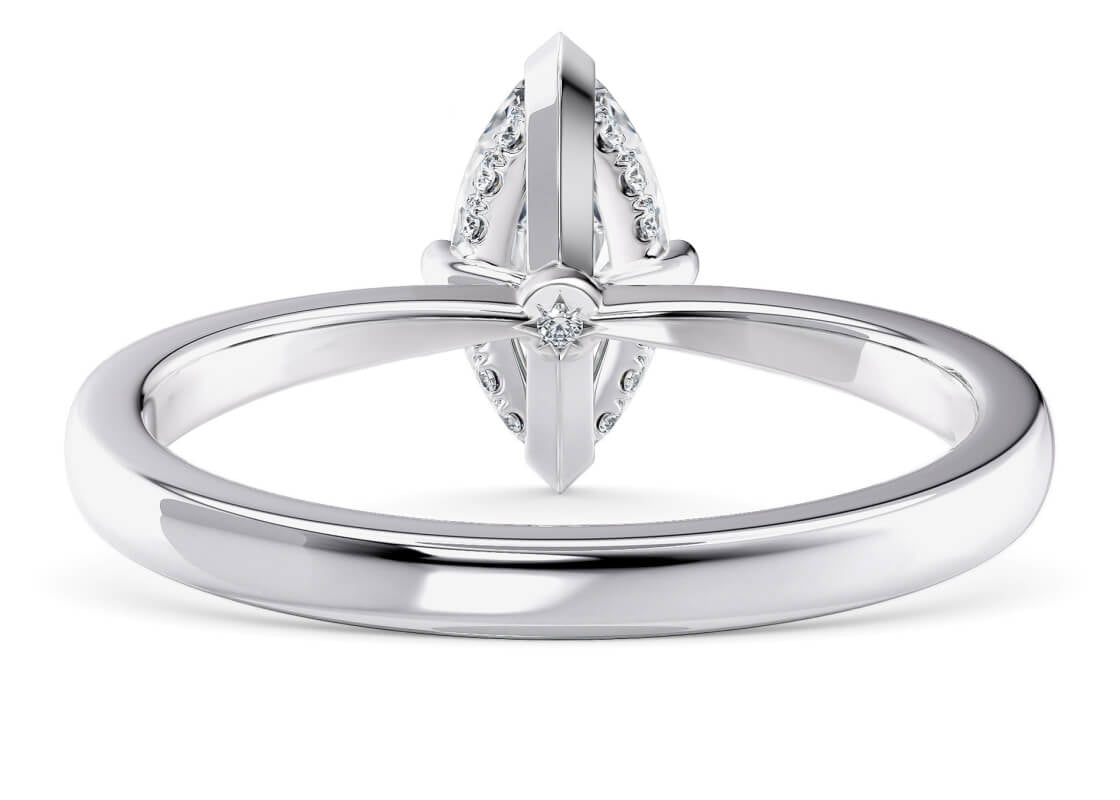 Starlight Solitaire Platinum Marquise Engagement Ring