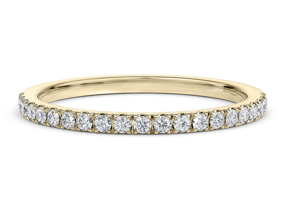 Vogue Yellow Gold 18k Half Set Eternity Ring