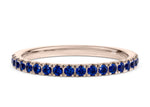 Vogue Sapphire Rose Gold 18k Eternity Ring