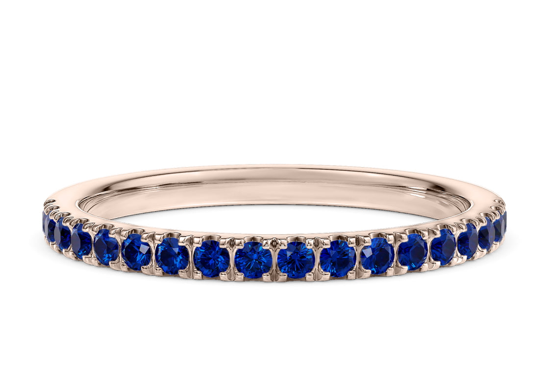 Vogue Sapphire Rose Gold 18k Eternity Ring
