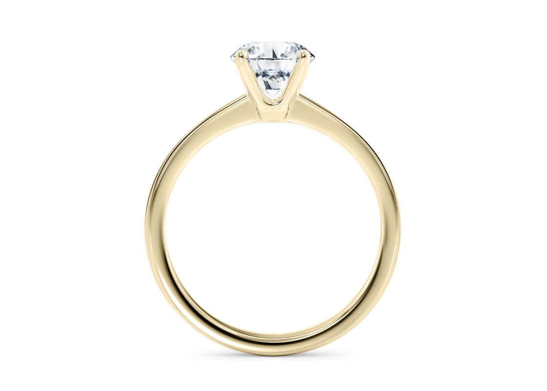 1477 Classic Solitaire Yellow Gold 18k Round Engagement Ring