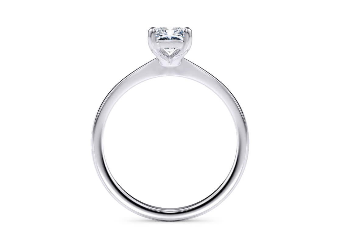 1477 Classic Solitaire Platinum Radiant Engagement Ring