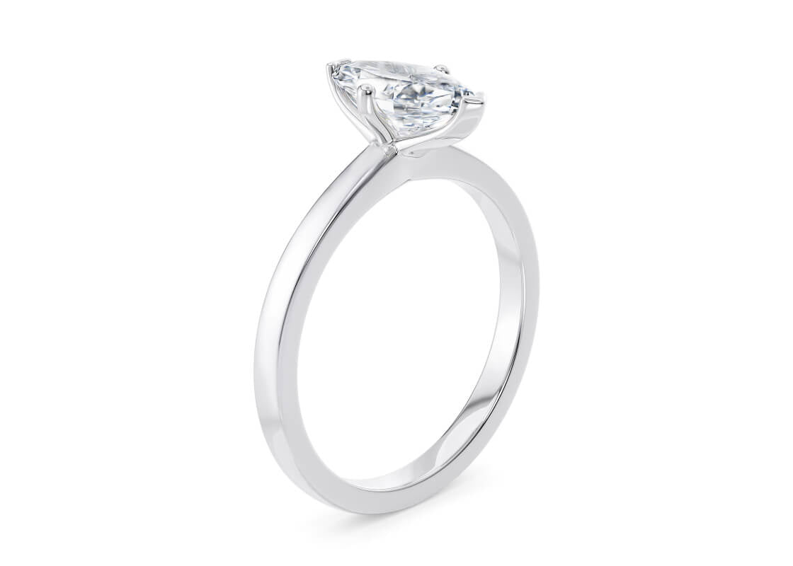1477 Classic Solitaire Platinum Marquise Engagement Ring