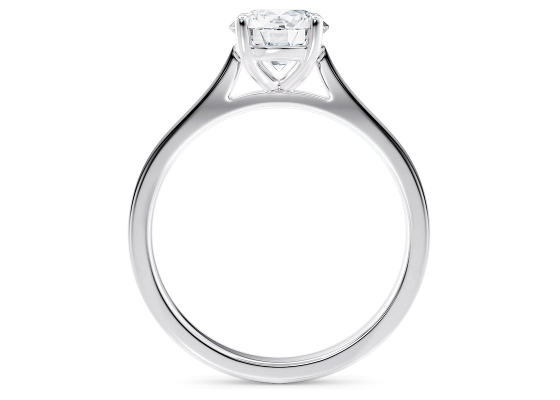Contour Solitaire White Gold 18k Round Engagement Ring