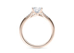 Thea Diamond Band Rose Gold 18k Princess Engagement Ring