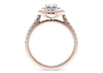 Empress Halo Rose Gold 18k Oval Engagement Ring