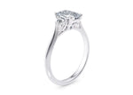 Paris Trilogy Platinum Emerald Engagement Ring
