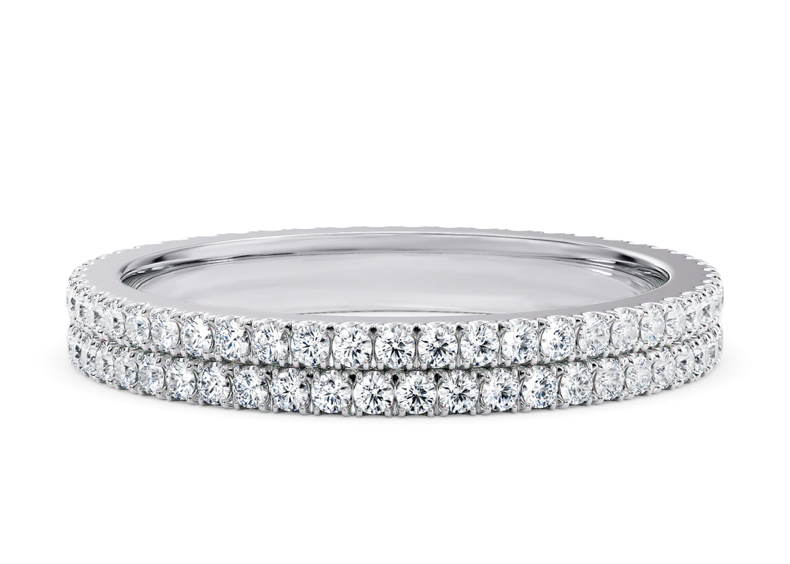 Grandessa White Gold 18k Full Set Eternity Ring