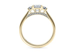 Imperia Trilogy Yellow Gold 18k Emerald Engagement Ring