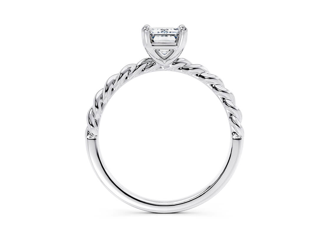 Ascot Solitaire Platinum Emerald Engagement Ring