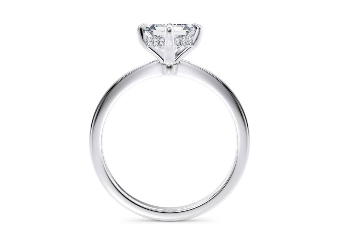 Starlight Compass Solitaire Platinum Asscher Engagement Ring
