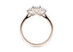 Valencia Trilogy Rose Gold 18k Emerald Engagement Ring