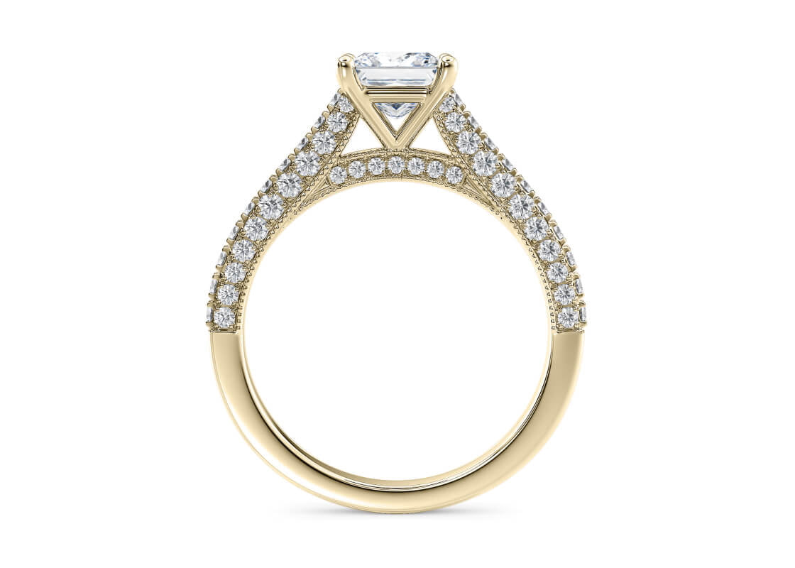 Bloomsbury Vintage Yellow Gold 18k Princess Engagement Ring
