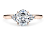 Rosa Vintage Rose Gold 18k Oval Engagement Ring