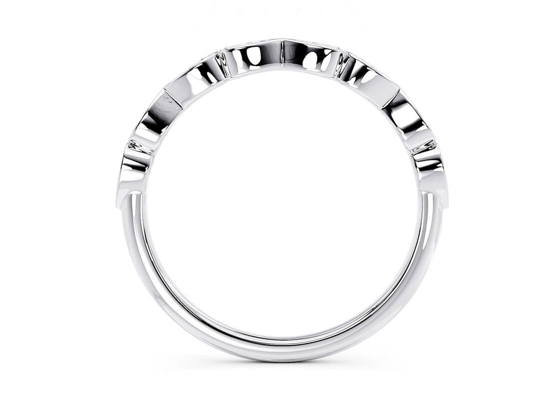 Primrose White Gold 18k Half Set Eternity Ring