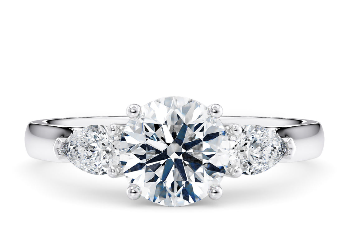 Barcelona Trilogy Platinum Round Engagement Ring