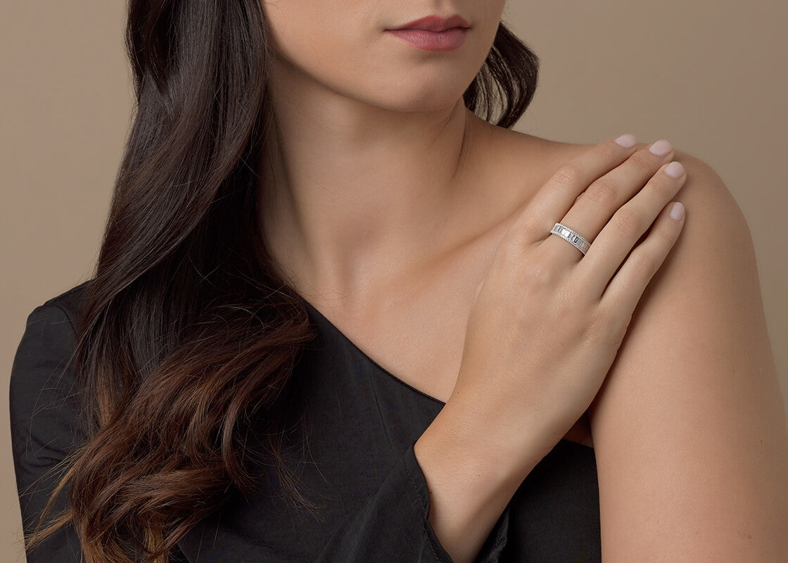 Anastasia White Gold 18k Full Set Natural Eternity Ring