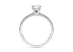 Aria Diamond Band Platinum Pear Engagement Ring