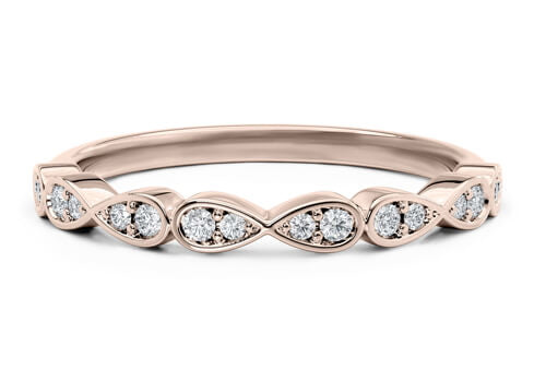 Primrose Rose Gold 18k Half Set Eternity Ring