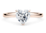 Starlight Solitaire Rose Gold 18k Heart Engagement Ring