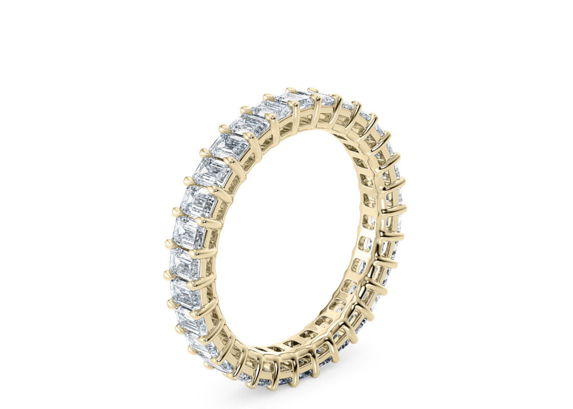 Regent Emerald Full Set Yellow Gold 18k Natural Eternity Ring