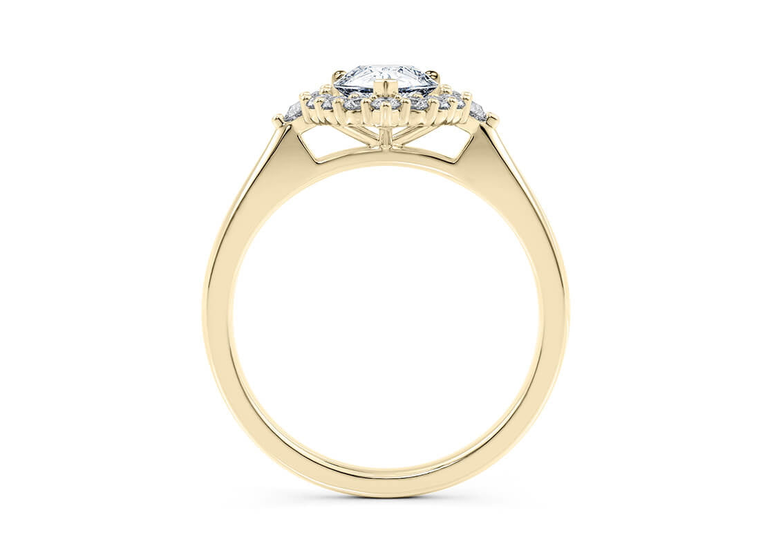Hampstead Halo Yellow Gold 18k Pear Engagement Ring