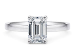 1477 Classic Solitaire Platinum Emerald Engagement Ring