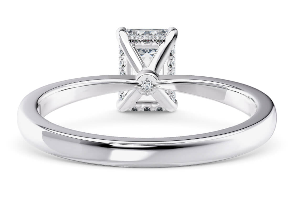 Starlight Solitaire Platinum Emerald Engagement Ring
