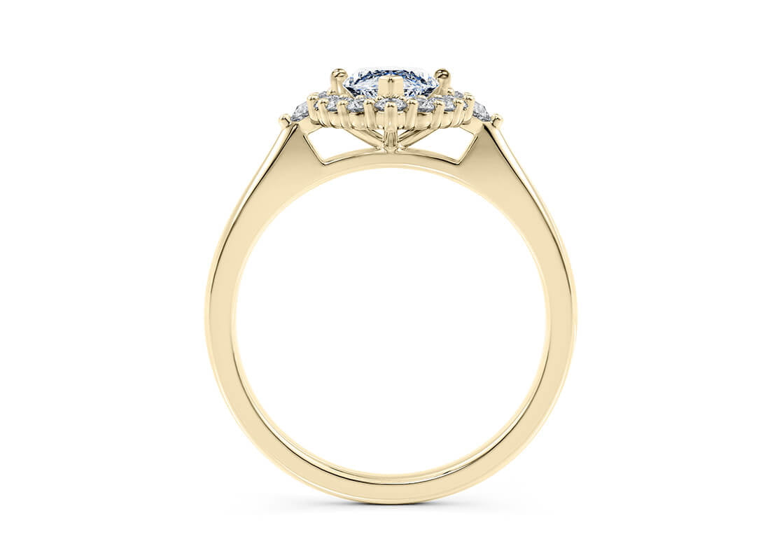 Hampstead Halo Yellow Gold 18k Marquise Engagement Ring