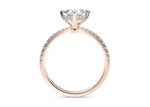 Asteria Compass Diamond Band Rose Gold 18k Princess Engagement Ring