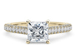 Bloomsbury Vintage Yellow Gold 18k Princess Engagement Ring