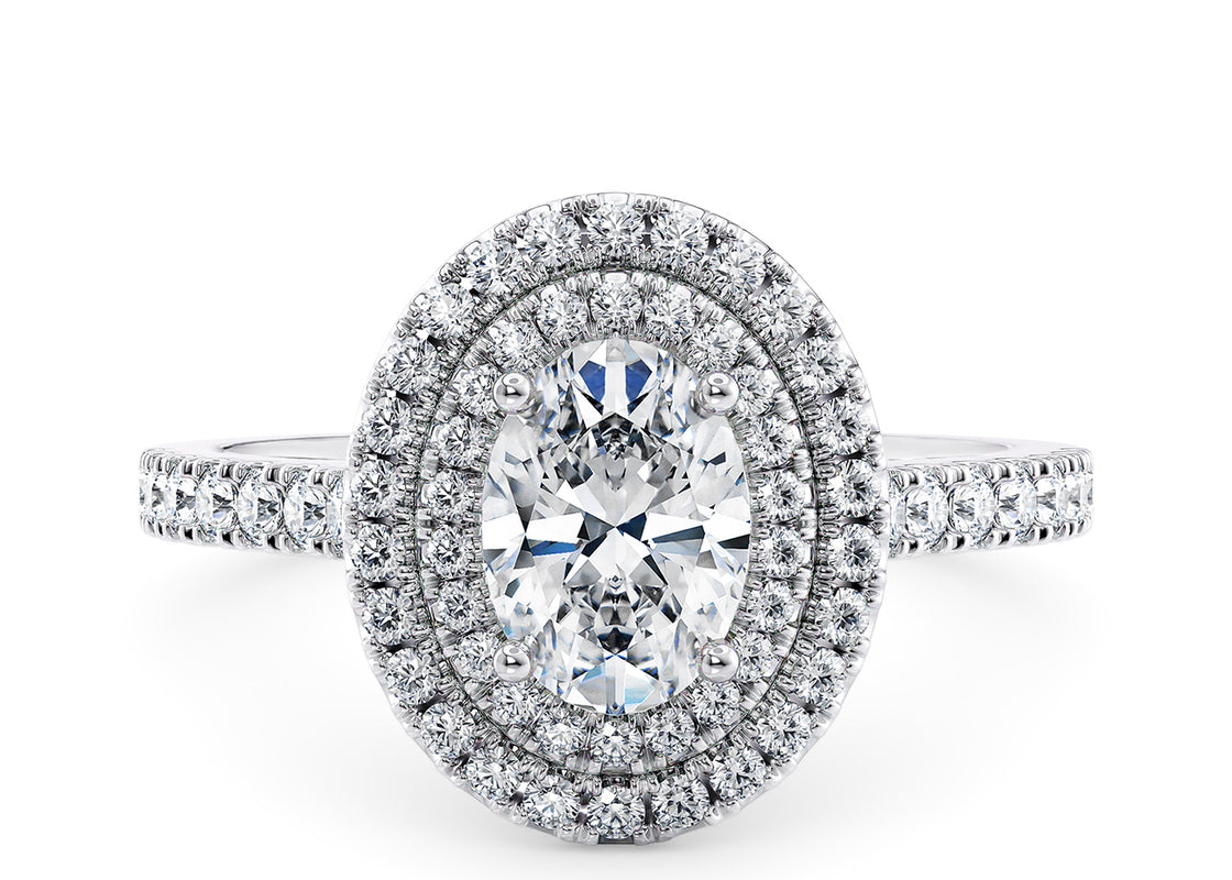 Empress Halo White Gold 18k Oval Engagement Ring