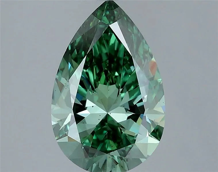 2.00ct Pear Lab Grown Diamond (Colour Fancy Vivid Green, Clarity VS2, IGI Certified)