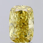 2.08ct Cushion modified Lab Grown Diamond (Colour Fancy Intense Yellow, Clarity VS2, IGI Certified)