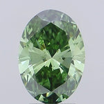 2.59ct Oval Lab Grown Diamond (Colour Fancy Vivid Green, Clarity VS2, IGI Certified)