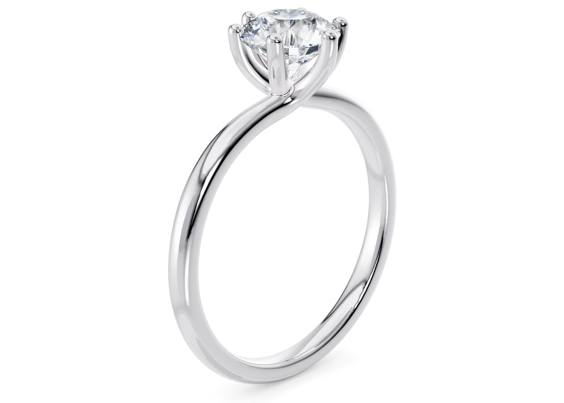 Zeta Solitaire Platinum Round Engagement Ring