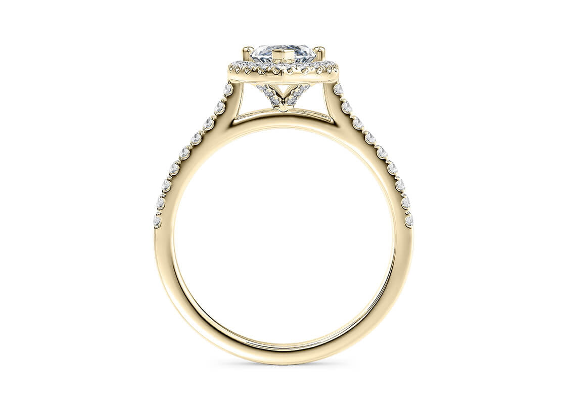 Aphrodite Halo Yellow Gold 18k Marquise Engagement Ring