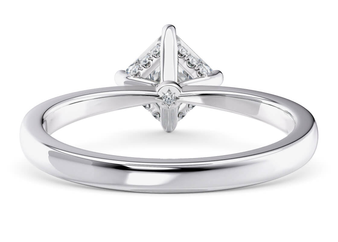 Starlight Compass Solitaire Platinum Asscher Engagement Ring