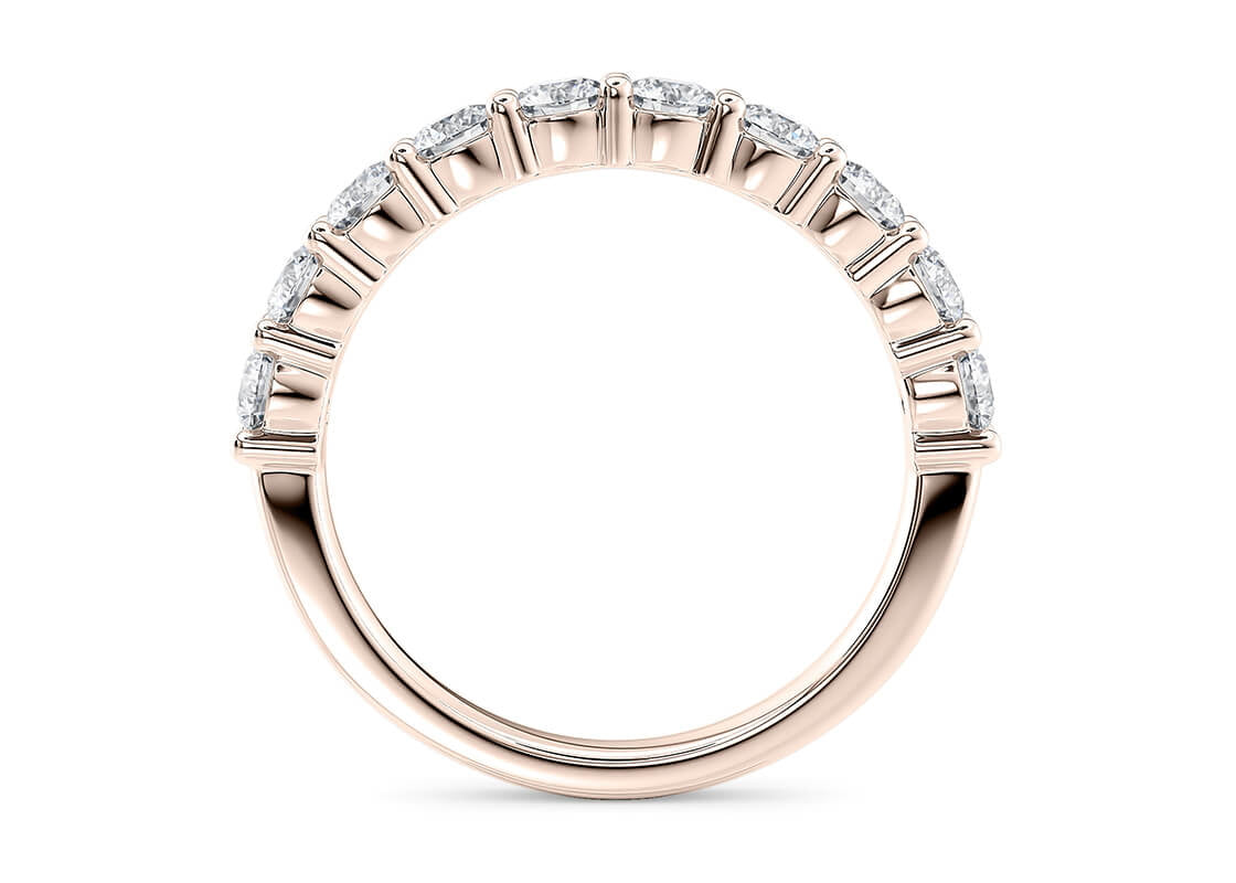 Mayfair Half Set Rose Gold 18k Lab Grown Eternity Ring