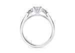 Florence Trilogy Platinum Emerald Engagement Ring