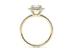 Isabella Halo Yellow Gold 18k Round Engagement Ring