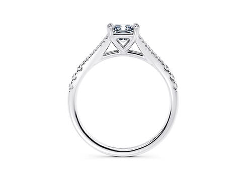 Oxford Diamond Band Platinum Radiant Engagement Ring