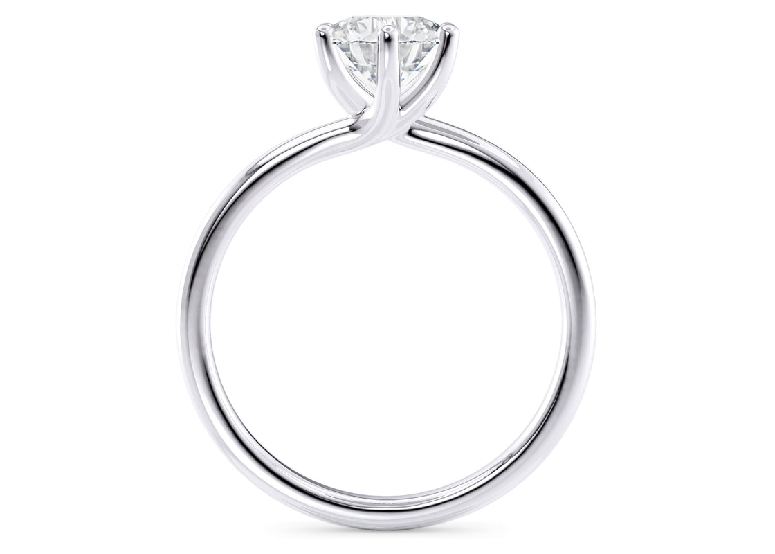 Zeta Solitaire Platinum Round Engagement Ring