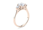 Barcelona Trilogy Rose Gold 18k Cushion Engagement Ring