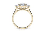 Barcelona Trilogy Yellow Gold 18k Asscher Engagement Ring